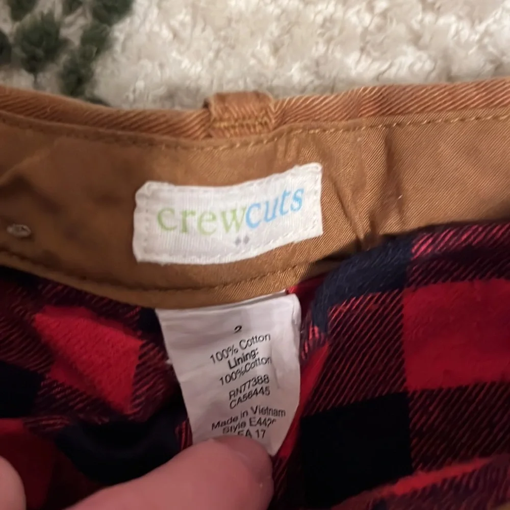Crewcuts khaki pants with fleece lining